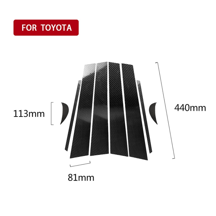 8 in 1 Car Carbon Fiber B Column Decorative Strip for Toyota Eighth Generation Camry 2018-2019 - Decorative Strip by buy2fix | Online Shopping UK | buy2fix