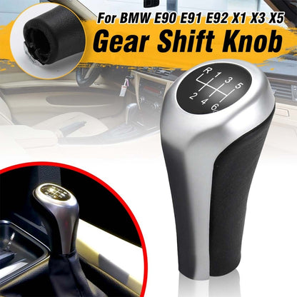 Car 5-speed Matte Silver Gear Shift Lever Knob for BMW - In Car by buy2fix | Online Shopping UK | buy2fix