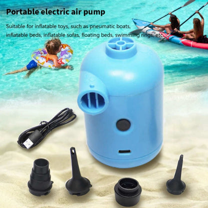 HT-426 USB Electric Air Pump for Rubber Boat Inflatable Bed (Blue) - In Car by buy2fix | Online Shopping UK | buy2fix