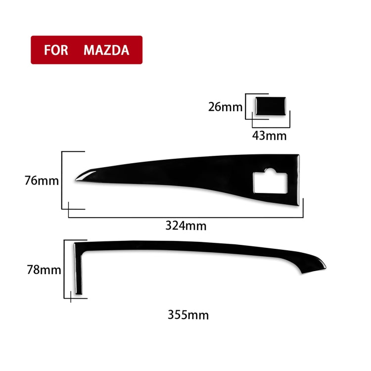 For Mazda 3 Axela 2010-2013 Car Central Display Screen with USB Decorative Sticker, Left Drive - In Car by buy2fix | Online Shopping UK | buy2fix