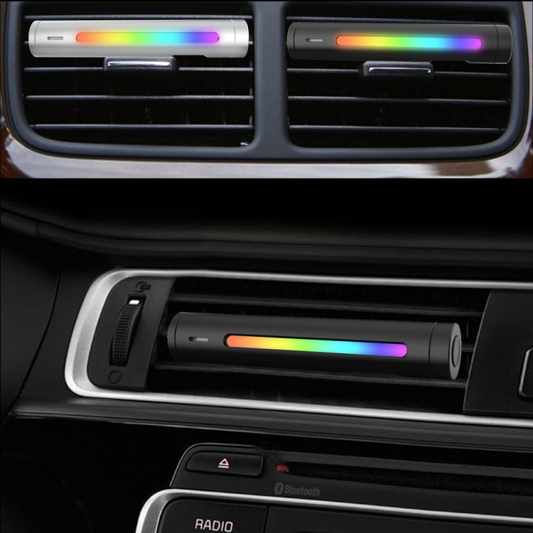 Car RGB Sound Control Pickup 3D Colorful Music USB LED Atmosphere Light (Silver) - In Car by buy2fix | Online Shopping UK | buy2fix