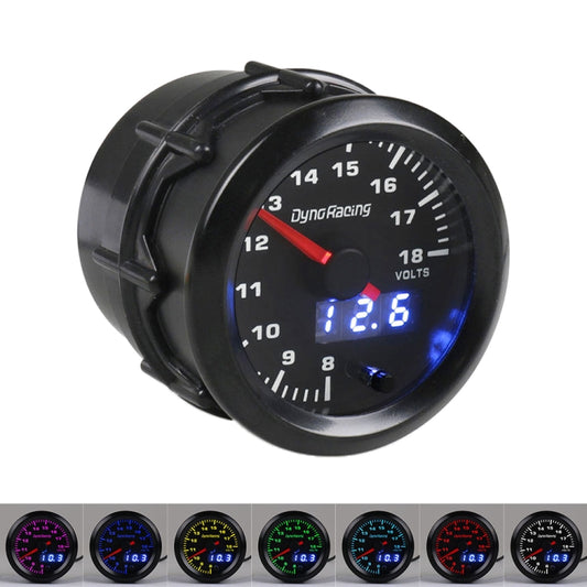 52mm Car Modified Colorful Voltmeter - In Car by buy2fix | Online Shopping UK | buy2fix