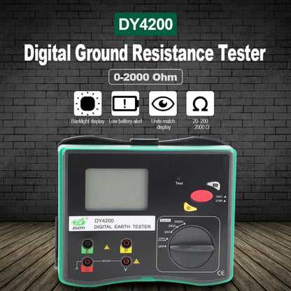 DUOYI DY4200 Car Higher Accuracy Digital Ground Resistance Tester - Electronic Test by DUOYI | Online Shopping UK | buy2fix