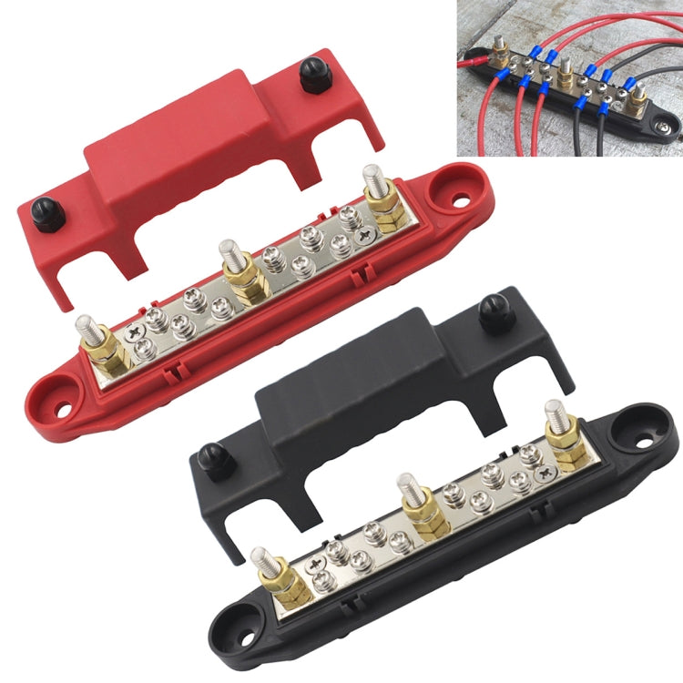 1 Pair 48V 150A M6 Power Distribution Terminal Block Battery Bus Bar Set - In Car by buy2fix | Online Shopping UK | buy2fix