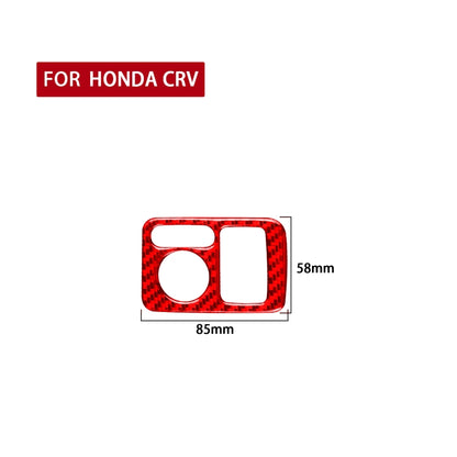 For Honda CRV 2007-2011 Car Carbon Fiber Rear Mirror Adjustment Switch Frame Decorative Sticker, Right Drive (Red) - In Car by buy2fix | Online Shopping UK | buy2fix