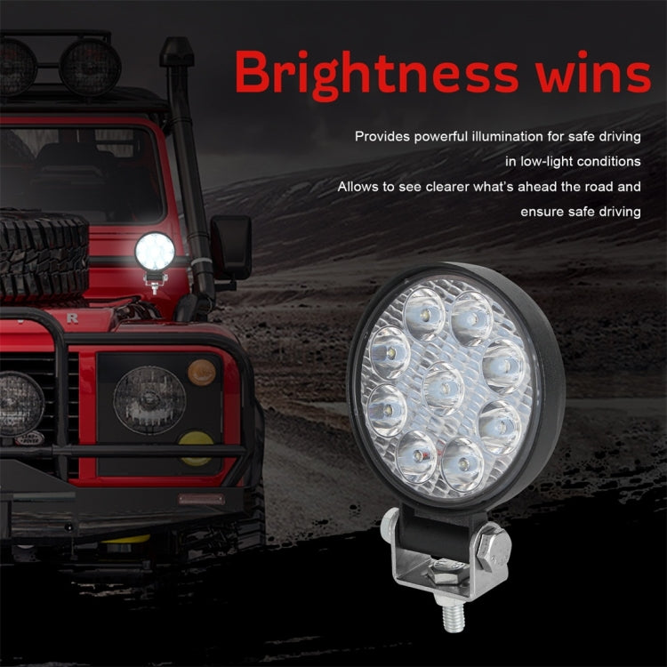 D0035 6.3W 10-30V DC 6000K 3 inch 9 LEDs Circle Offroad Truck Car Driving Light Spotlight Work Light Fog Light - In Car by buy2fix | Online Shopping UK | buy2fix