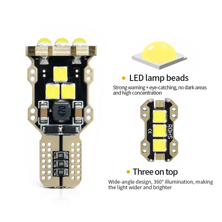 4pcs T15 DC12V / 1.5W / 0.13A / 540LM Car Decoding Reversing Light 9LEDs SMD-3030 Lamp Beads - In Car by buy2fix | Online Shopping UK | buy2fix