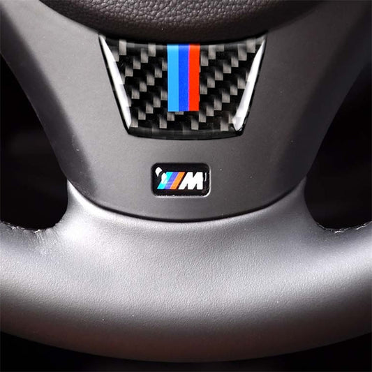 Little B Version Three Color Carbon Fiber Car Steering Wheel Decorative Sticker for BMW E90 2005-2012 -  by buy2fix | Online Shopping UK | buy2fix