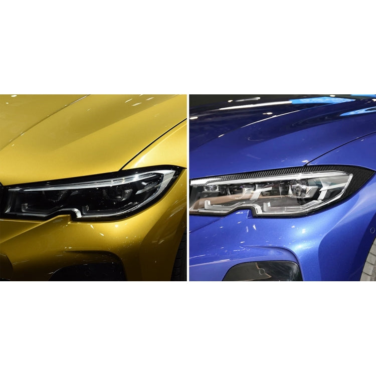 Car Carbon Fiber Light Eyebrow Decorative Sticker for BMW 3 Series G20/G28/325Li/330d/335 2019-2020, Left and Right Drive Universal -  by buy2fix | Online Shopping UK | buy2fix