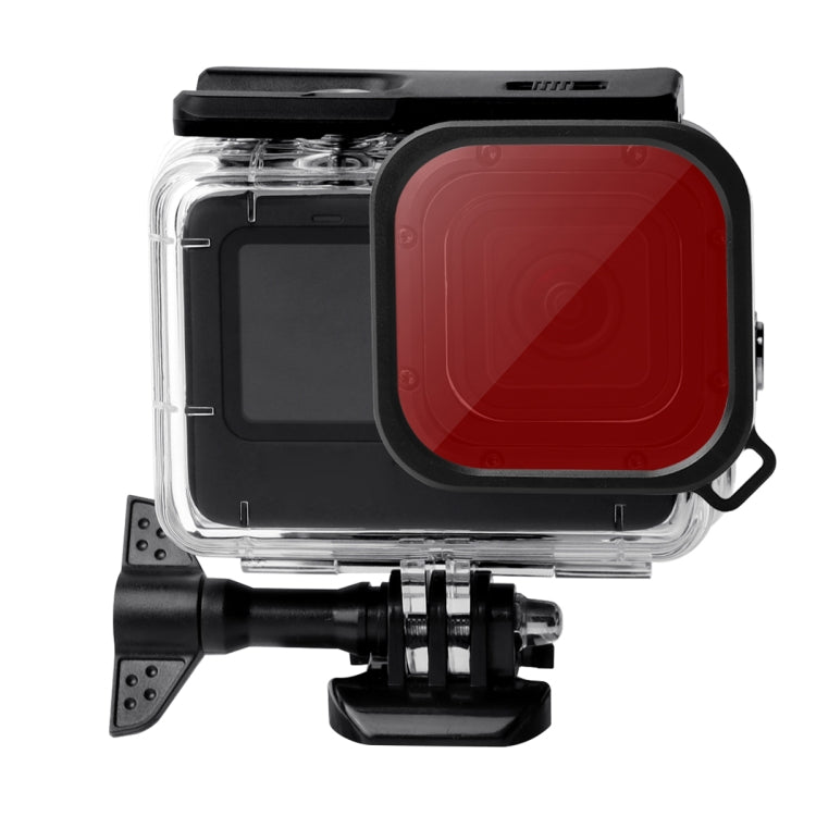 Waterproof Case + Touch Back Cover + Color Lens Filter for GoPro HERO10 Black / HERO9 Black (Red) - DJI & GoPro Accessories by buy2fix | Online Shopping UK | buy2fix