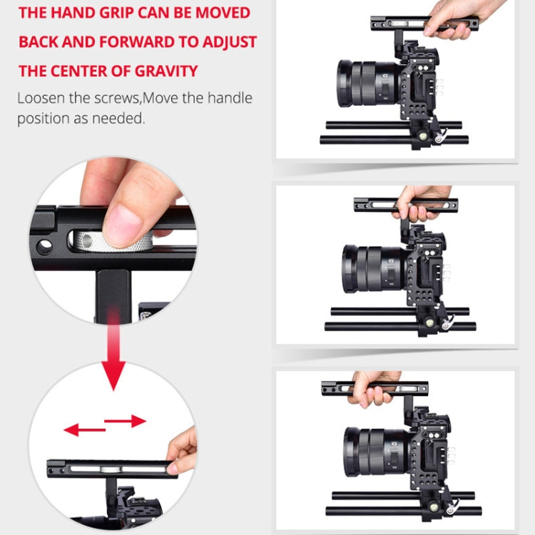 YELANGU CA7 YLG0908A Handle Video Camera Cage Stabilizer for Sony A7K & A7X & A73  & A7S & A7R & A7RII & A7SII (Black) - Camera Accessories by YELANGU | Online Shopping UK | buy2fix