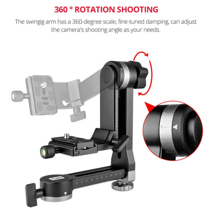 YELANGU A171 YLG0401E-C 360 Degree Rotation Horizontal Cantilever Gimbal Tripod Head for Home DV and SLR Cameras (Black) - Camera Accessories by YELANGU | Online Shopping UK | buy2fix