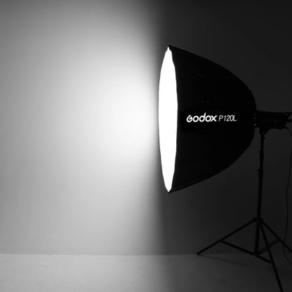 Godox P120L Diameter 120cm Parabolic Softbox Reflector Diffuser for Studio Speedlite Flash Softbox(Black) -  by Godox | Online Shopping UK | buy2fix