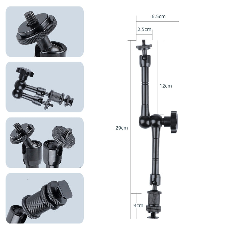 11 inch Adjustable Friction Articulating Magic Arm + Large Claws Clips - Camera Accessories by buy2fix | Online Shopping UK | buy2fix