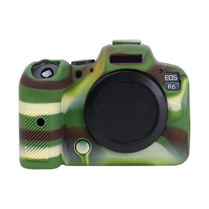 For Canon EOS R6 Litchi Texure Soft Silicone Case(Camouflage) - Camera Accessories by buy2fix | Online Shopping UK | buy2fix