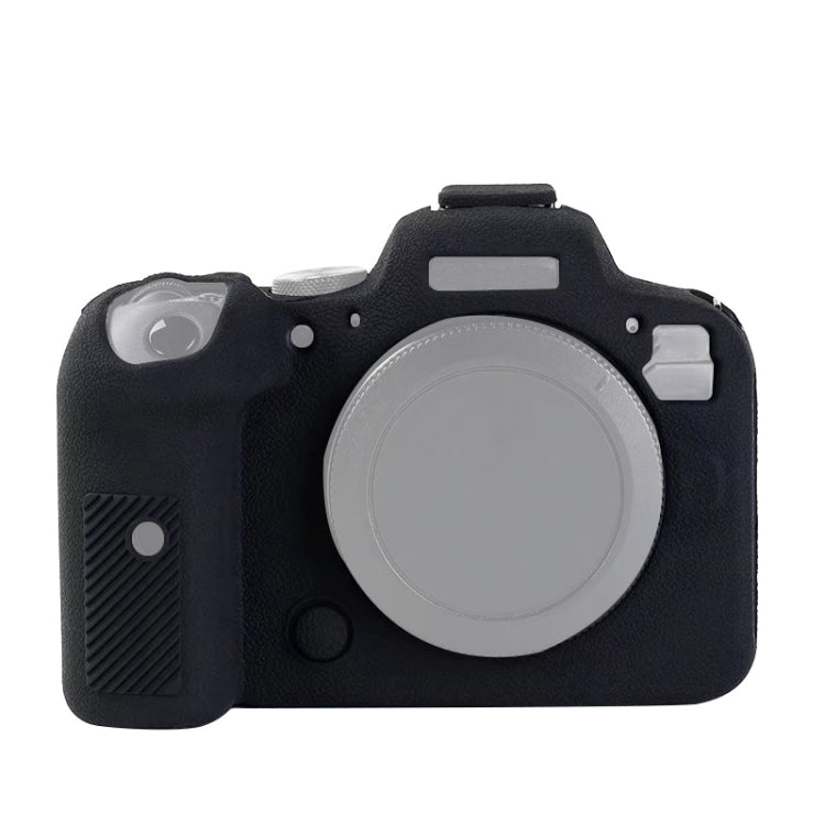 Litchi Texure Soft Silicone Case for Canon EOS R6 (Black) - Camera Accessories by buy2fix | Online Shopping UK | buy2fix
