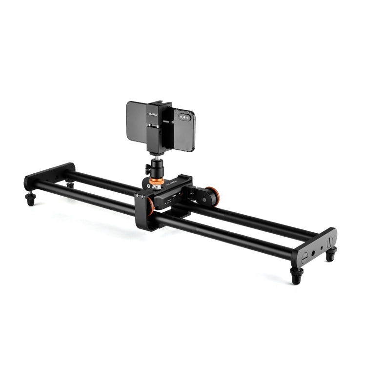 YELANGU L60E 60cm Slide Rail Track + L4 3-Wheel Video Dolly with Phone Clamp & Ballhead - Camera Slider by YELANGU | Online Shopping UK | buy2fix