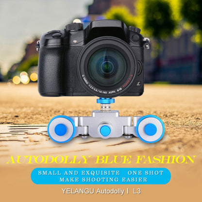 YELANGU L3 Camera Wheels Autodolly Electric Track Slider Car, Load: 6kg (Blue) - Camera Dolly by YELANGU | Online Shopping UK | buy2fix