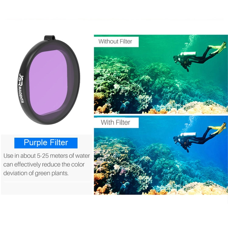 JSR Round Housing Diving Color Lens Filter for GoPro HERO8 Black(Pink) - DJI & GoPro Accessories by JSR | Online Shopping UK | buy2fix