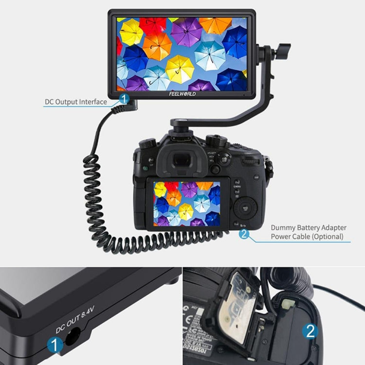 FEELWORLD FW568 V3 6 inch 3D LUT DSLR Camera Field Monitor, IPS Full HD 1920 x 1152,  Support HDMI Input Output Tilt Arm - Camera Accessories by FEELWORLD | Online Shopping UK | buy2fix