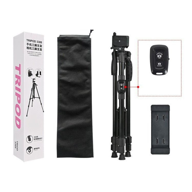 3388 1.3m Portable Phone Live Selfie Tripod DV SLR Camera Stand (Black) - Tripods by buy2fix | Online Shopping UK | buy2fix