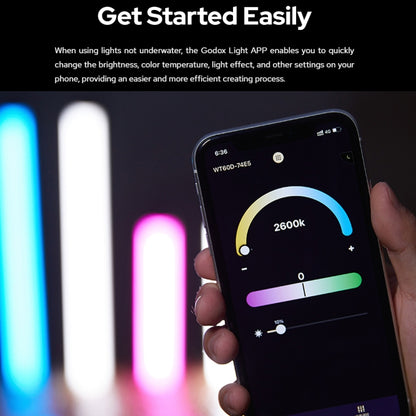 Godox WT60D Waterproof Tube Light  60cm White Light Photo Video Fill Light (AU Plug) -  by Godox | Online Shopping UK | buy2fix