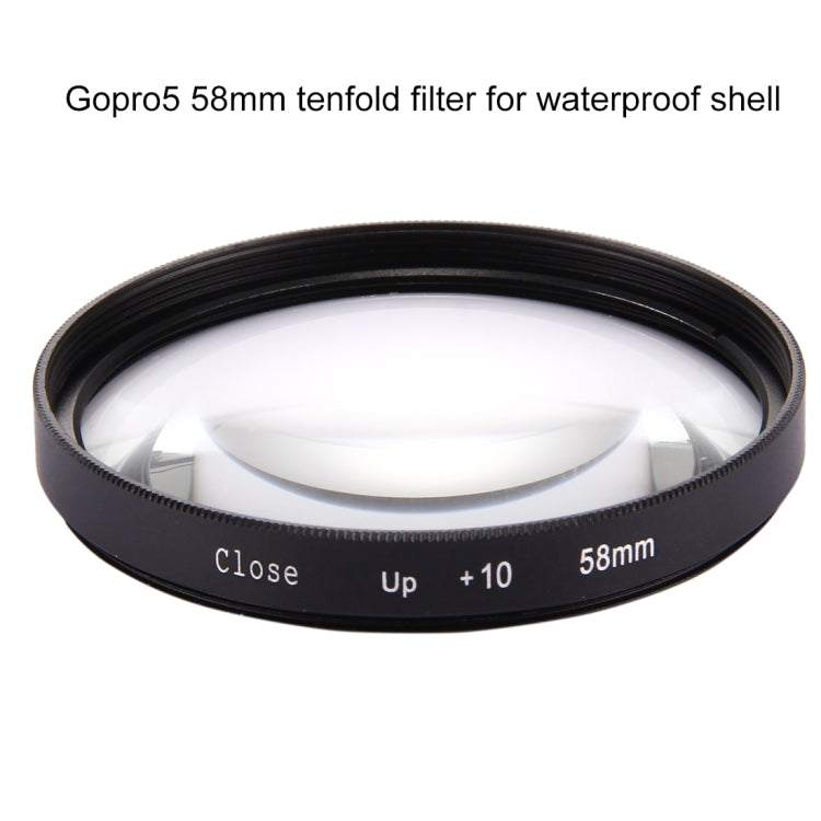 58mm 2 in 1 10X Close-Up Lens Filter for GoPro HERO7 Black/6 /5 - DJI & GoPro Accessories by buy2fix | Online Shopping UK | buy2fix