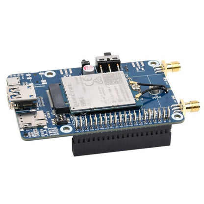 Waveshare EM06-E LTE Cat-6 HAT Dual Antennas LTE-A Multi Regions Multi Band Module for Raspberry Pi - LCD & LED Display Module by WAVESHARE | Online Shopping UK | buy2fix