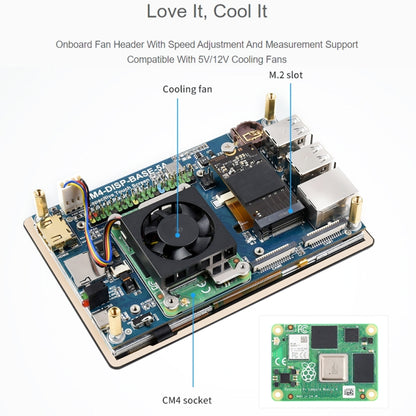 WAVESHARE 5 inch Touch Screen Expansion for Raspberry Pi CM4, PoE Header, Gigabit Ethernet, 4K Output - LCD & LED Display Module by WAVESHARE | Online Shopping UK | buy2fix