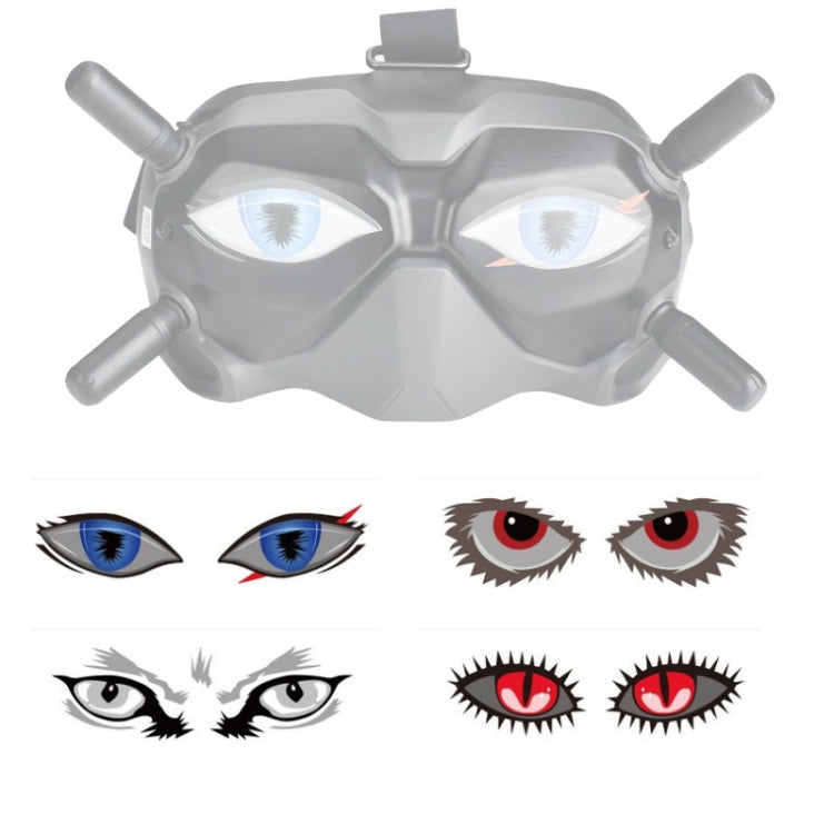 RCSTQ 4 in 1 Patterns Eye Sticker Easy Paste Facial Expression Personalized Sticker for DJI FPV Goggles V2 - DJI & GoPro Accessories by RCSTQ | Online Shopping UK | buy2fix