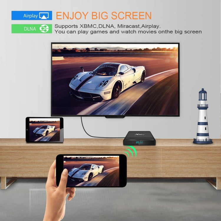 X96 Air 8K Smart TV BOX Android 9.0 Media Player with Remote Control, Quad-core Amlogic S905X3, RAM: 4GB, ROM: 64GB, Dual Band WiFi, Bluetooth, US Plug - Consumer Electronics by buy2fix | Online Shopping UK | buy2fix