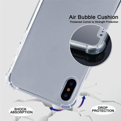 For iPhone XR Four-Corner Anti-Fall Transparent TPU Mobile Phone Case With Lanyard(Beige) - Apple Accessories by buy2fix | Online Shopping UK | buy2fix