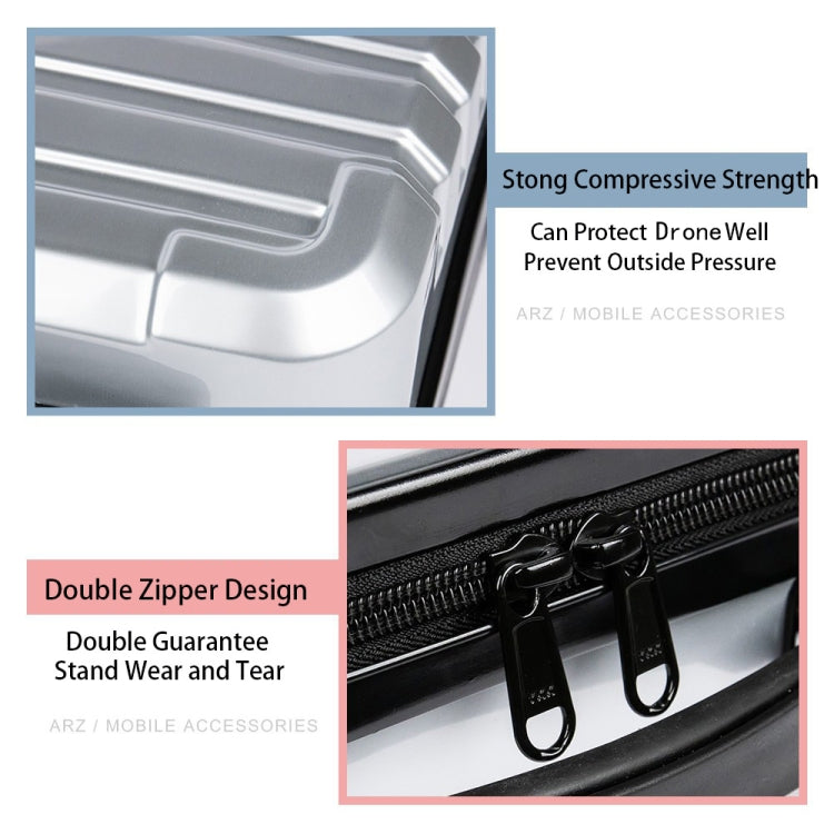 ls-S004 Portable Waterproof Drone Handbag Storage Bag for DJI Mavic Mini 2(Silver +Red Liner) - DJI & GoPro Accessories by buy2fix | Online Shopping UK | buy2fix