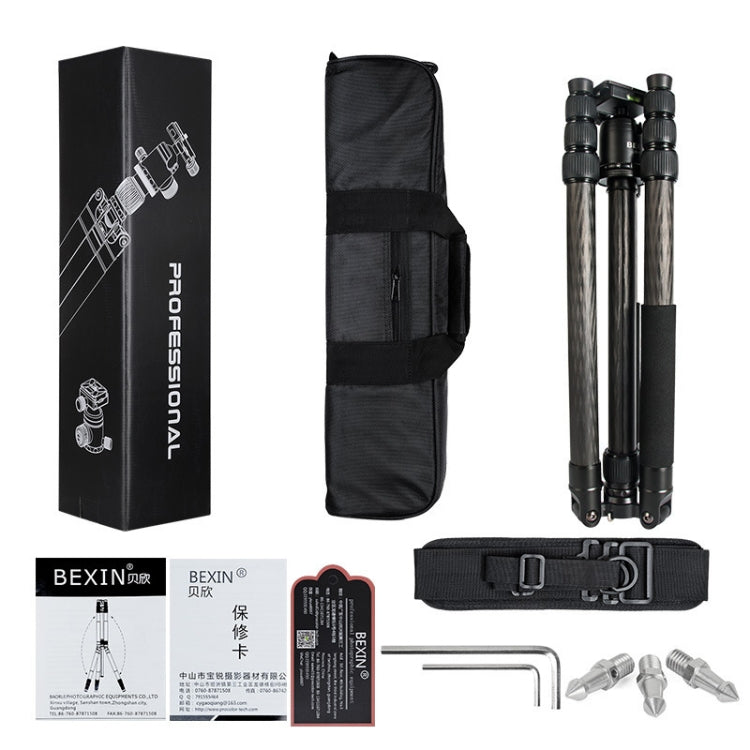 BEXIN W324C G44 Carbon Fiber Tripod Stable Shooting Camera for Video Point Dslr Camera - Camera Accessories by BEXIN | Online Shopping UK | buy2fix