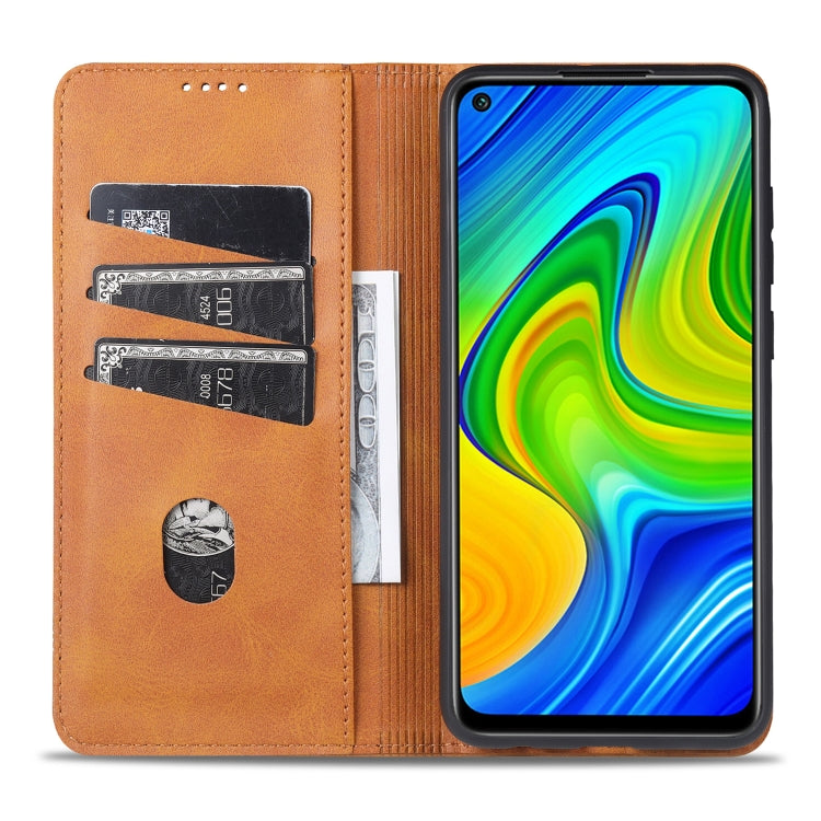 For Xiaomi Redmi Note 9 / 10X AZNS Magnetic Calf Texture Horizontal Flip Leather Case with Card Slots & Holder & Wallet(Dark Blue) - Xiaomi Cases by AZNS | Online Shopping UK | buy2fix