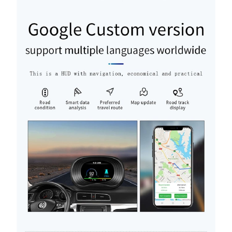 P20 OBD2 + GPS Mode Car Head-up Display HUD Overspeed / Speed / Water Temperature / Engine Failure Alarm -  by buy2fix | Online Shopping UK | buy2fix