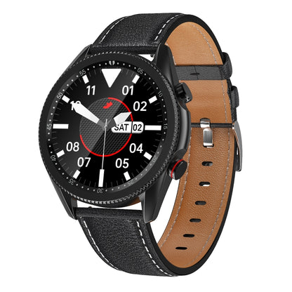 M98 1.28 inch IPS Color Screen IP67 Waterproof Smart Watch, Support Sleep Monitor / Heart Rate Monitor / Bluetooth Call, Style:Leather Strap(Black) - Smart Wear by buy2fix | Online Shopping UK | buy2fix