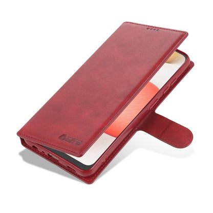 For Samsung Galaxy A52 5G / 4G AZNS Calf Texture Horizontal Flip Leather Case with Holder & Card Slots & Wallet & Photo Frame(Red) - Galaxy Phone Cases by AZNS | Online Shopping UK | buy2fix