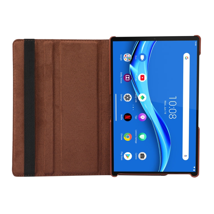 For Lenovo Tab M10 Plus 10.3 360 Degree Rotation Litchi Texture Flip Leather Case with Holder(Black) - Mobile Accessories by buy2fix | Online Shopping UK | buy2fix