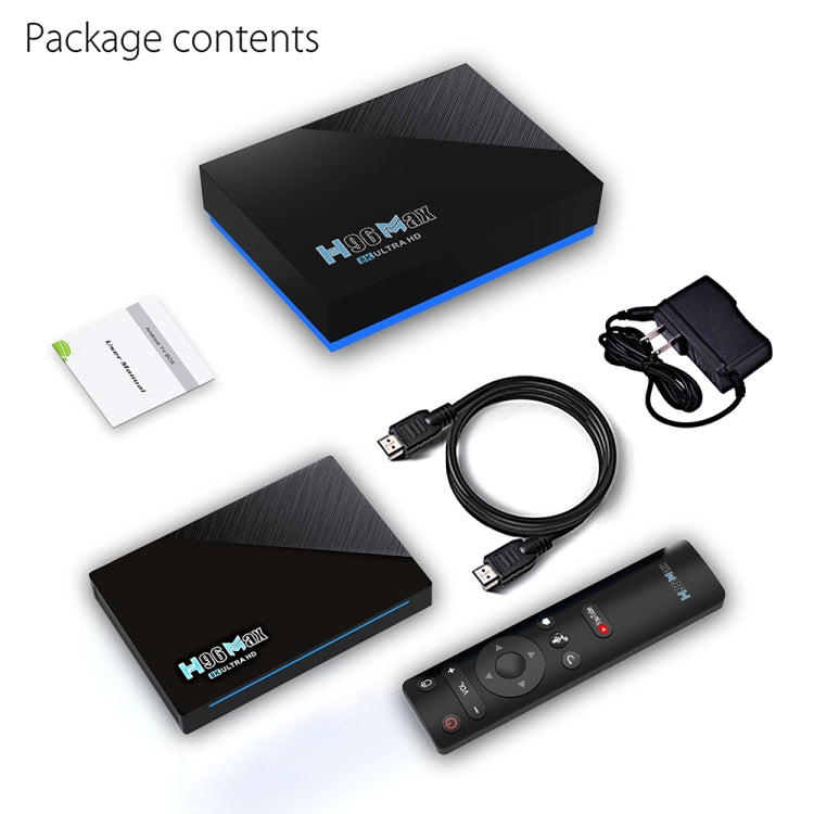 H96 Max 8K Smart TV BOX Android 11.0 Media Player wtih Remote Control, Quad Core RK3566, RAM: 4GB, ROM: 32GB, Dual Frequency 2.4GHz WiFi / 5G, Plug Type:EU Plug - Consumer Electronics by buy2fix | Online Shopping UK | buy2fix