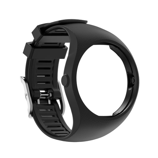 For POLAR M200 Texture Silicone Watch Band, One Size(Black) - Smart Wear by buy2fix | Online Shopping UK | buy2fix