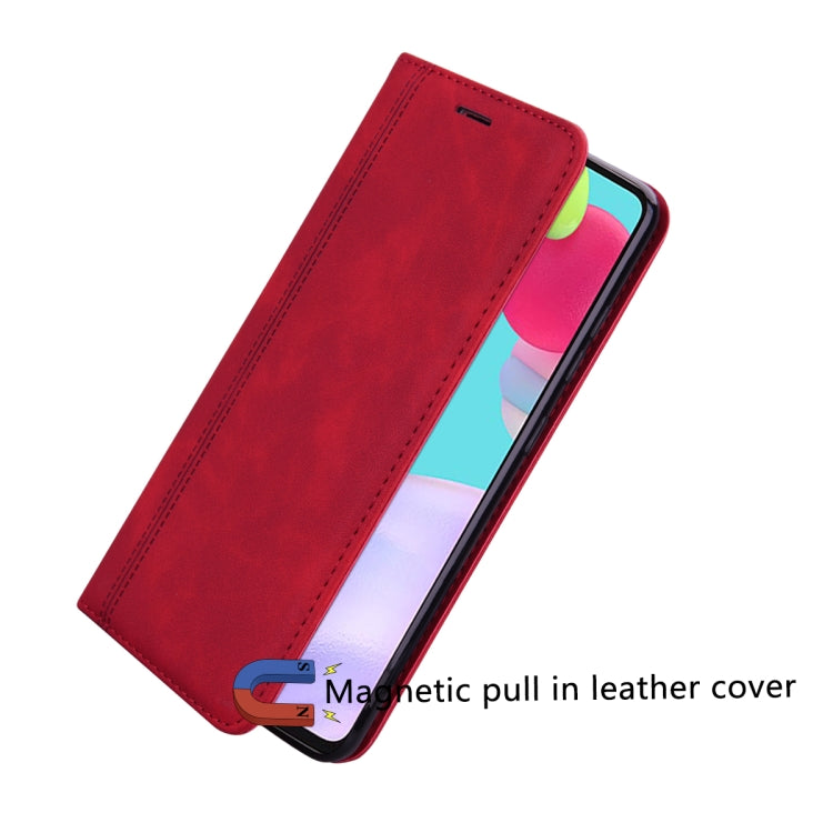 For Xiaomi Redmi Note 10 Pro Frosted Business Magnetic Horizontal Flip PU Leather Case with Holder & Card Slot & Lanyard(Red) - Xiaomi Accessories by buy2fix | Online Shopping UK | buy2fix