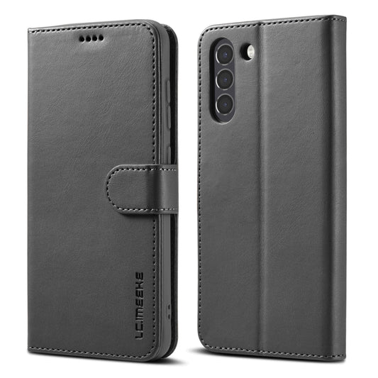 For Samsung Galaxy S21 FE LC.IMEEKE Calf Texture Horizontal Flip Leather Case, with Holder & Card Slots & Wallet(Black) - Galaxy Phone Cases by LC.IMEEKE | Online Shopping UK | buy2fix