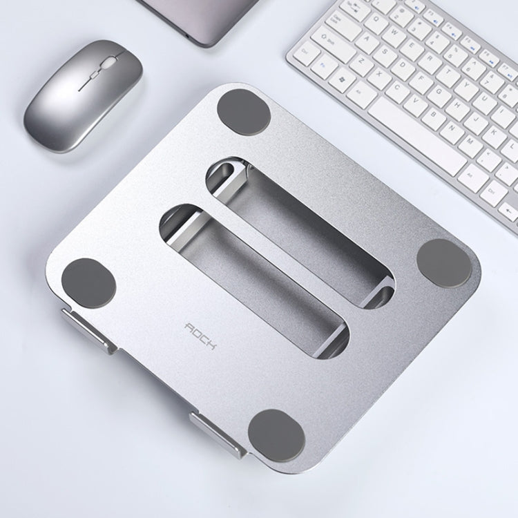 ROCK RPH0972 Aluminum Alloy Liftable Laptop Cooling Bracket(Silver) - MacBook Holder by ROCK | Online Shopping UK | buy2fix