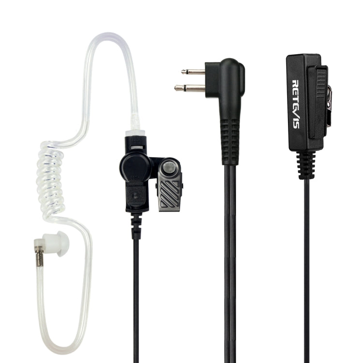 RETEVIS M 2 Pin Long Clip Air Guide Covert Acoustic Tube Earpiece Speaker Microphone - Microphones & Headsets by RETEVIS | Online Shopping UK | buy2fix