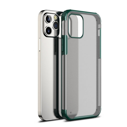 For iPhone 12 mini Shockproof Ultra-thin Frosted TPU + PC Protective Case (Green) - iPhone 12 mini Cases by WK | Online Shopping UK | buy2fix