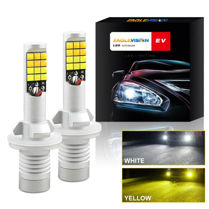 2 PCS V6 880 DC9-36V 30W 3000LM IP65 Car LED Double Color Fog Light with 30LEDs SMD-2525 Lamp - In Car by buy2fix | Online Shopping UK | buy2fix