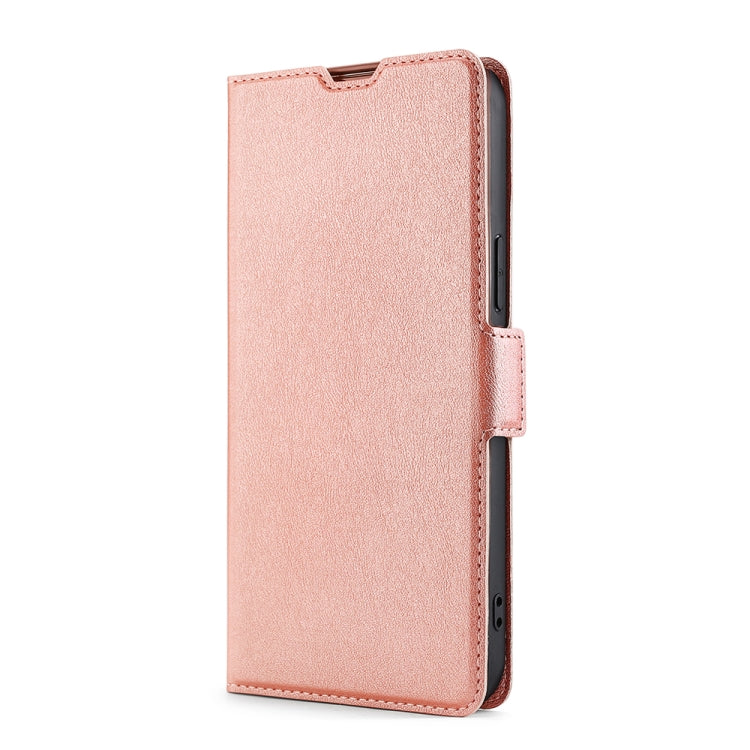 For OnePlus Nord CE 5G Ultra-thin Voltage Side Buckle PU + TPU Horizontal Flip Leather Case with Holder & Card Slot(Rose Gold) - OnePlus Cases by buy2fix | Online Shopping UK | buy2fix