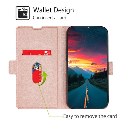 For OnePlus Nord CE 5G Ultra-thin Voltage Side Buckle PU + TPU Horizontal Flip Leather Case with Holder & Card Slot(Rose Gold) - OnePlus Cases by buy2fix | Online Shopping UK | buy2fix