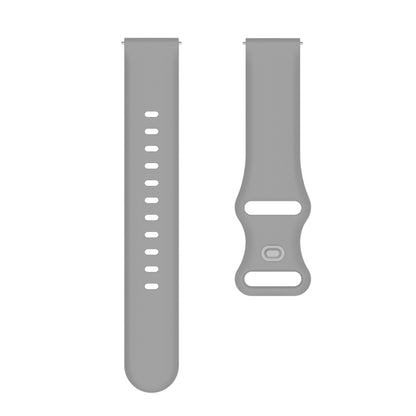 20mm For Amazfit GTS 2e Butterfly Buckle Silicone Watch Band(Grey) - Watch Bands by buy2fix | Online Shopping UK | buy2fix